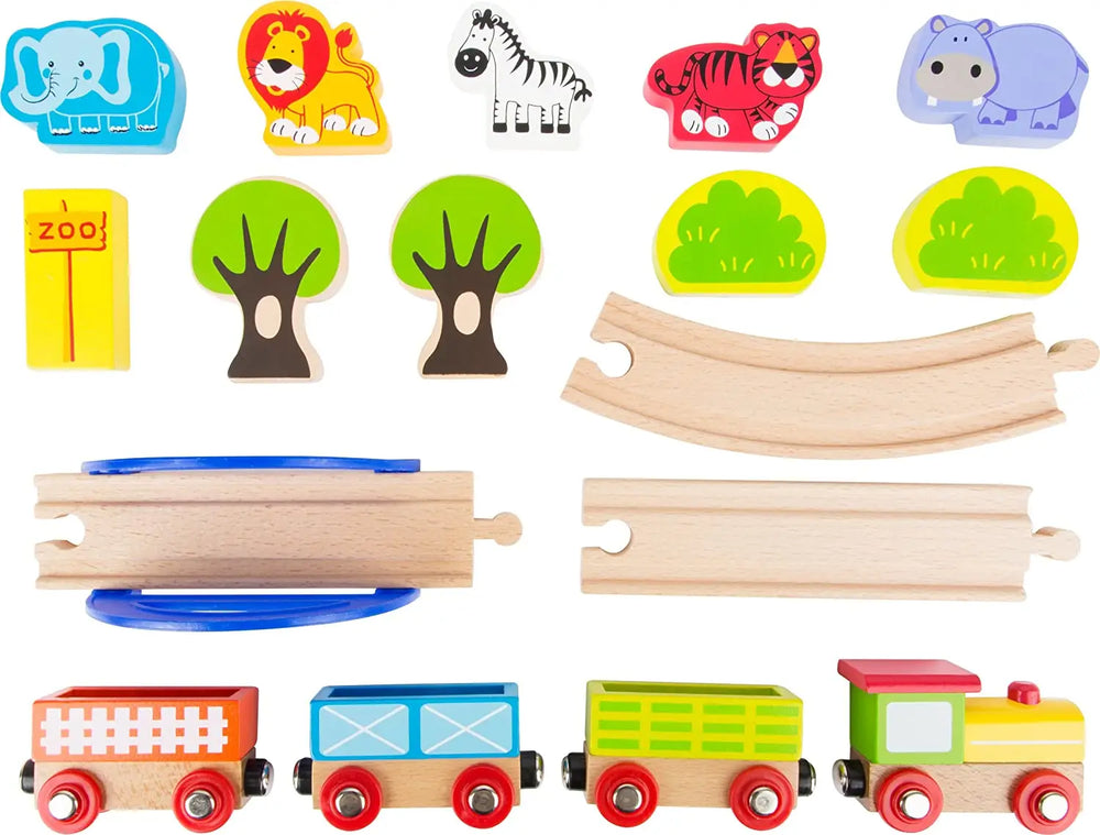 Small Foot Wooden Toy Train - My Zoo