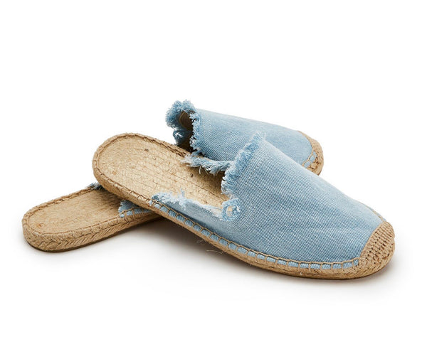 Step Forward Denim Espadrille Slide