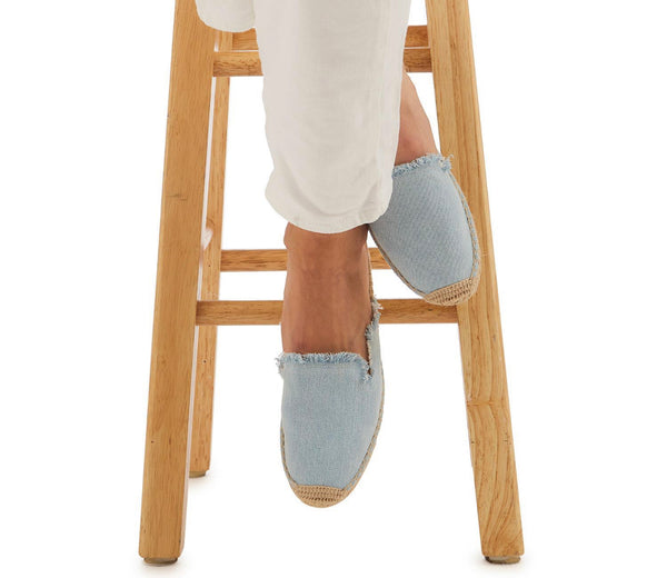 Step Forward Denim Espadrille Slide