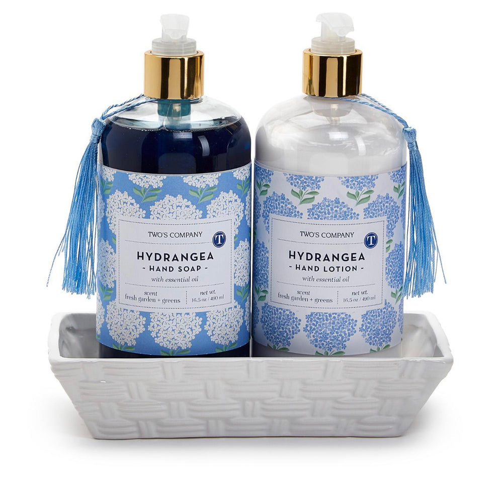Hydrangea Fresh Garden and Greens Scented Soap and Lotion Set