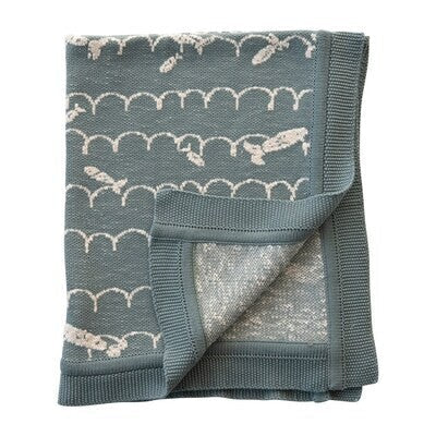 Cotton Knit Fish Blanket