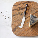 Stainless Steel Cheese Knife w/ Resin Handle, Tortoise Shell Finish
