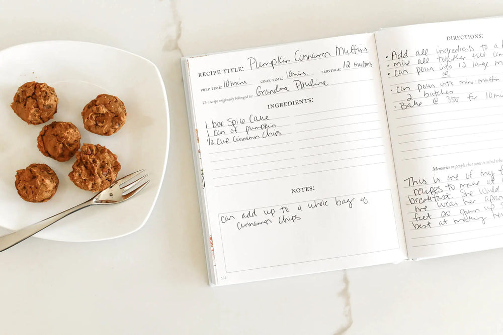 Family Recipe Book & Keepsake Journal | Blank Cookbook