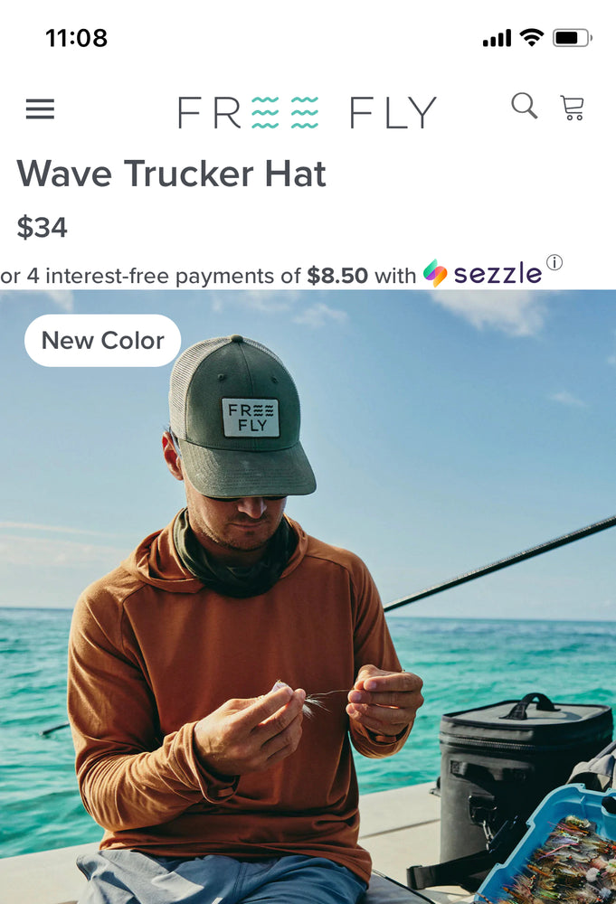 Wave Trucker Hat Capers Green