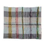 Woven Cotton and Wool Madras Plaid Throw