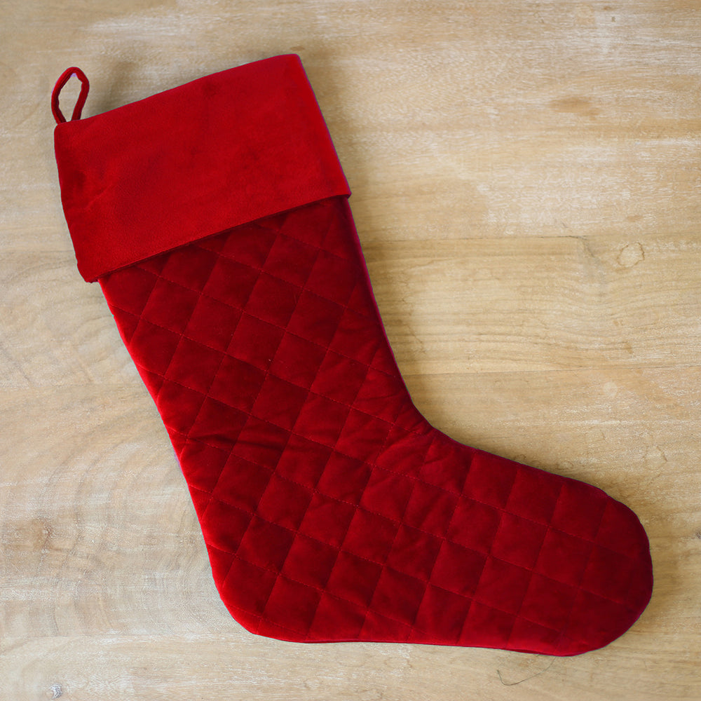 Quilted Stocking in Red