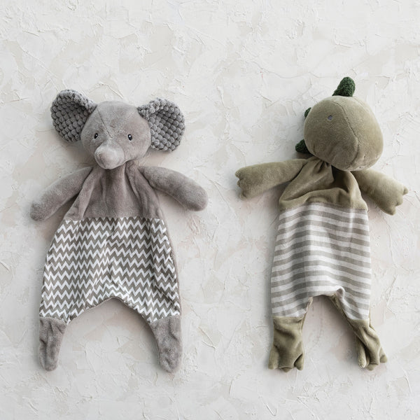 Plush Animal Snuggle Toy w/ Stripes