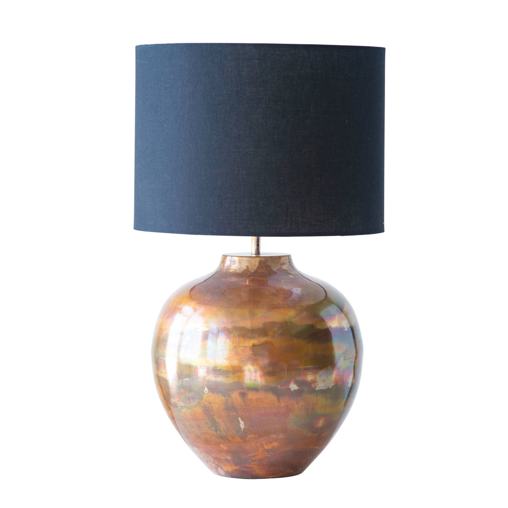 Metal Table Lamp with Fabric Shade