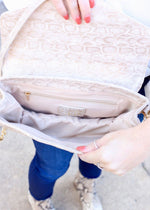 Lauren Crossbody Bag With Chain Strap Snake Stone