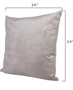 Square Textured Pillow Velvet Grey