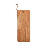 Acacia Wood Cheese/Cutting Board with Leather Strap