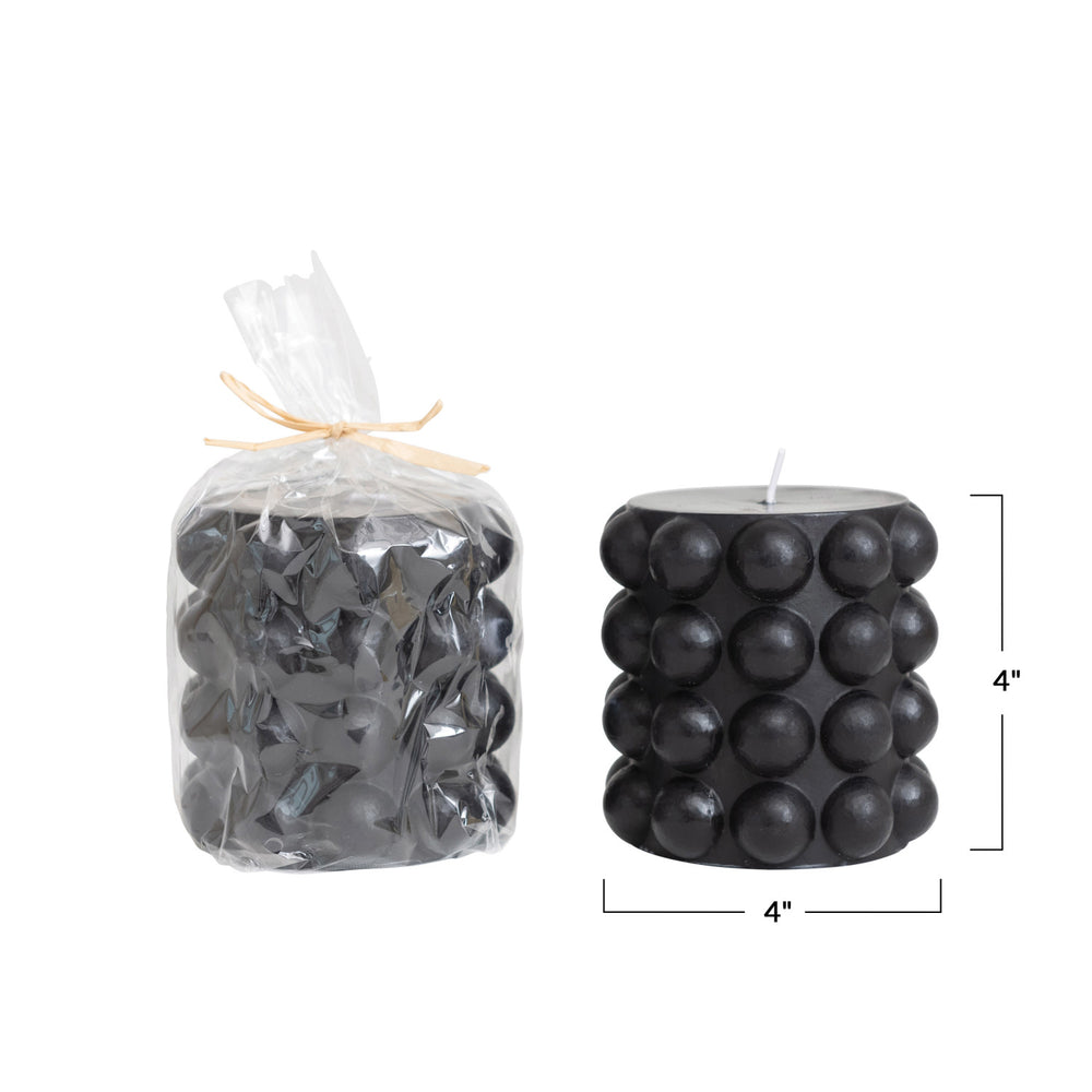 Unscented Hobnail Pillar Candle