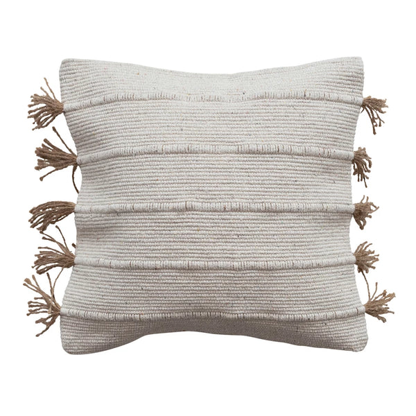 Woven Jute & Cotton Dhurrie Pillow