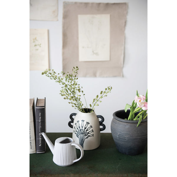 Stoneware Fluted Watering Can
