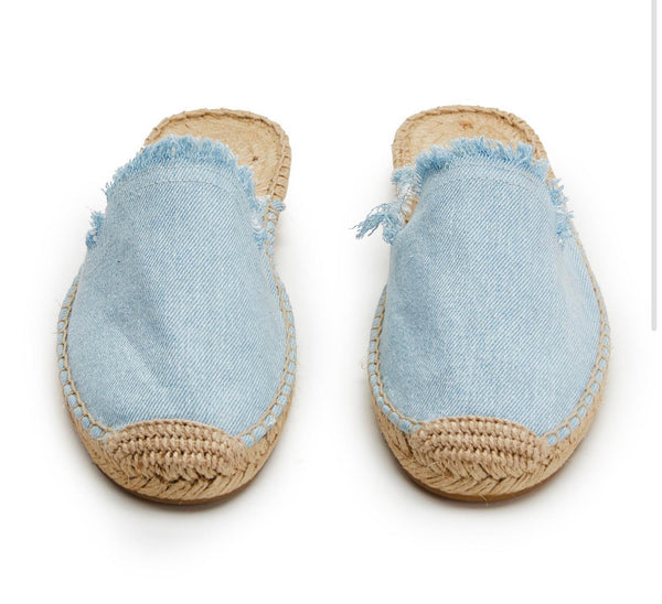 Step Forward Denim Espadrille Slide
