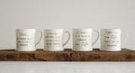 Stoneware Mug w/ Coffee Saying