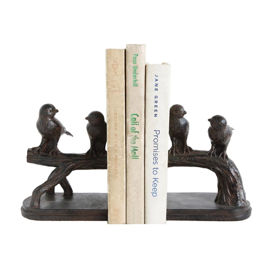 Bird on Branch Bookends, Set of 2